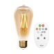 Лампа філаментна Lutec iDual Filament Amber FL ST64 9W E27 з пультом дистанційного керування 51465 фото 1