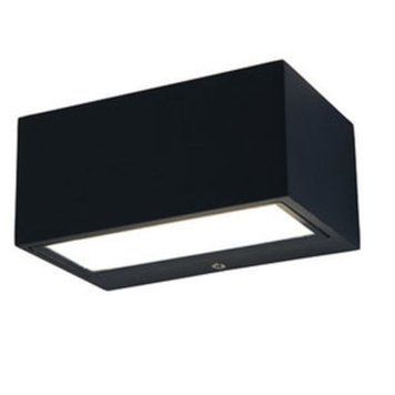 Светильник уличный настенный Lutec Gemini Square Small Outdoor Led Wall Up&Down 1 Light Black 3000K Architectural 5189113012 фото