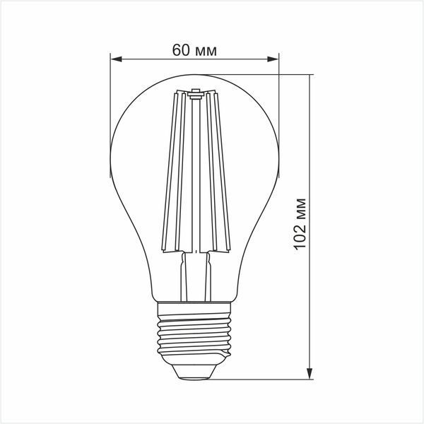 LED лампа VIDEX Filament A60FMD 7W E27 4100K дімерна 24560 фото