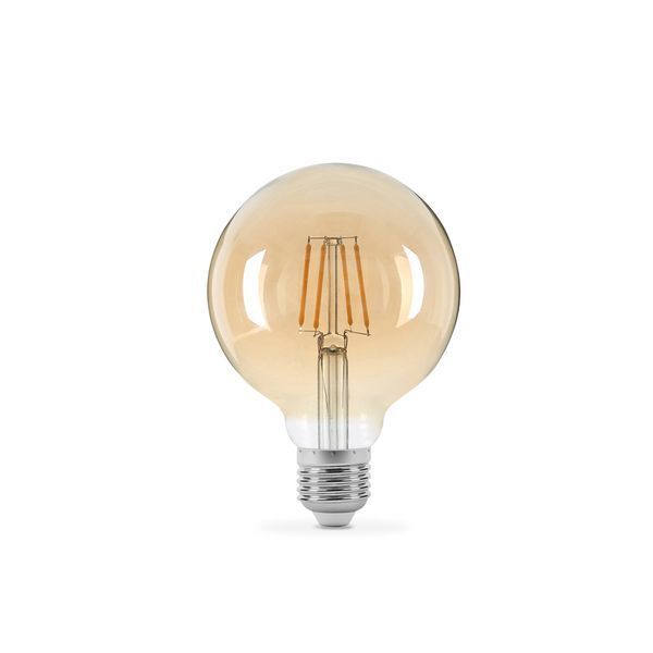 LED лампа TITANUM Filament G95 6W E27 2200K бронза 25528 фото