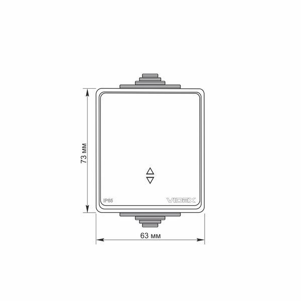 IP65 Выключатель наружный одноклавишный проходной серый VIDEX BINERA 25380 фото