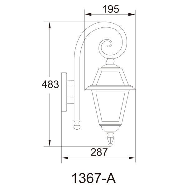 Светильник уличный настенный Lusterlicht QMT 1367-A Faro I старое золото Е27 46310 фото