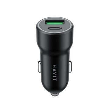 Автомобільний зарядний пристрій HAVIT HV-CC613 20W USB+USB-C 27959 фото