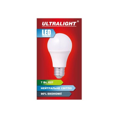 Лампа світлодіодна Ultralight A60 7W N E27 49123 фото