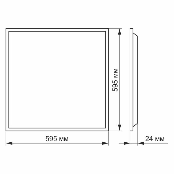 LED панель VIDEX 48W 6000K матовая 2шт/упак 25464_V фото