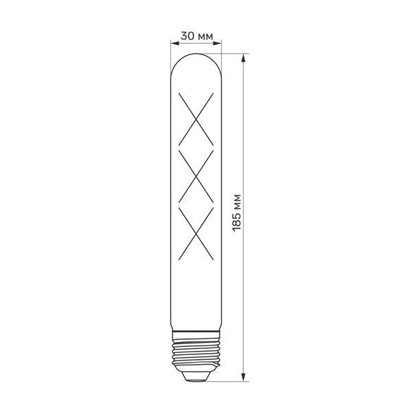LED лампа TITANUM Filament T30 6W E27 2200K бронза 25529 фото