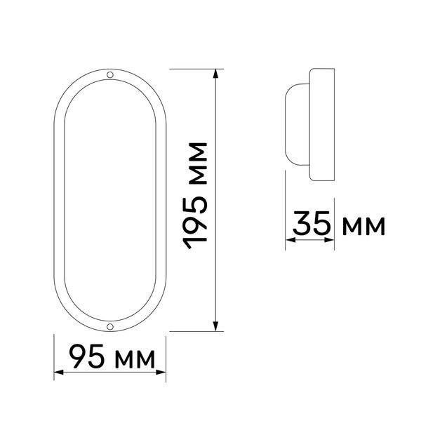 LED светильник влагозащищенный овальный TITANUM 20W 6500K TL-BHO-206 TL-BHO-206 фото