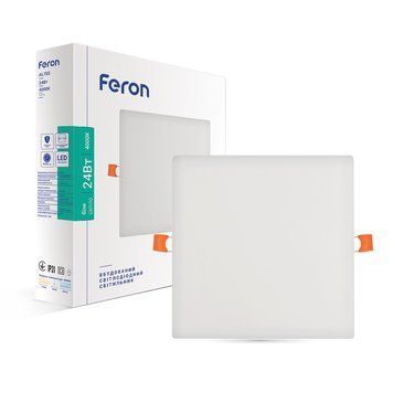 Світлодіодний вбудований світильник Feron AL702 24Вт 4000K білий F-01906 фото