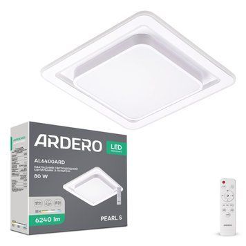 Світлодіодна накладна люстра Ardero AL6400ARD PEARL S 80Вт білий A-80242 фото