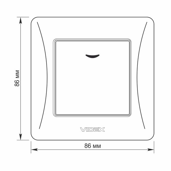 Вимикач одноклавішний з підсвіткою VIDEX BINERA білий VF-BNSW1L-W фото