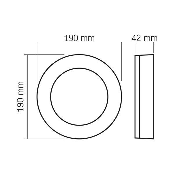 LED світильник ART IP65 круглий VIDEX 15W 5000K Black 27813 фото