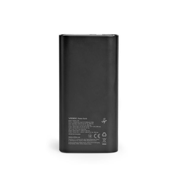 Повербанк 20000mAh VIDEX VPB-320 22.5W Black 28295 фото