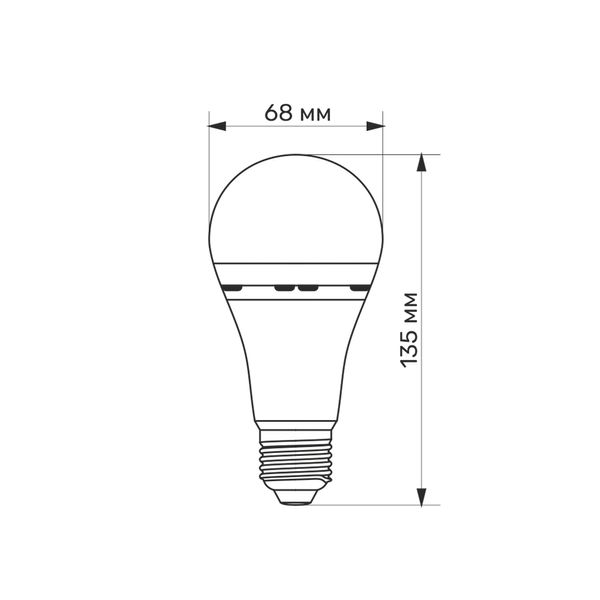 LED лампа акумуляторна TITANUM A68 10W E27 4000K 220V 27383_T фото