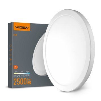 LED світильник круглий VIDEX DL6R 24W 3000K-4000K-6500K White 28759 фото