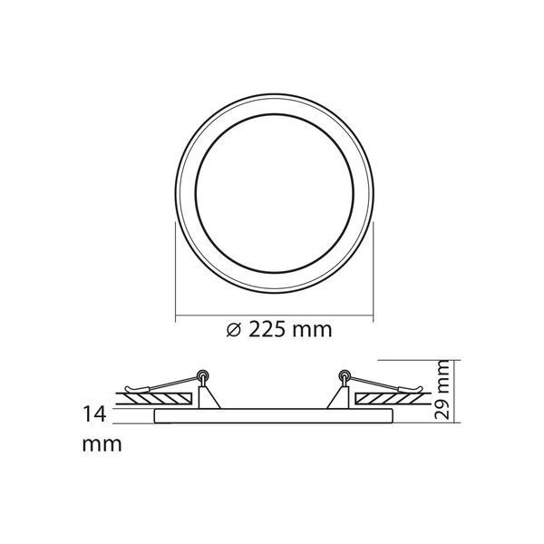 LED светильник встроенный с декоративной подсветкой VIDEX DL4R 18W+6W 5000K+2700K 220V 27948 фото
