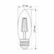 LED лампа VIDEX Filament C37FA 4W E27 2200K бронза 23683 фото 3