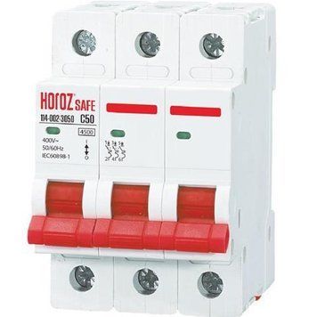 Автоматический выключатель SAFE 50А 3P С Horoz Electric 114-002-3050-010 фото