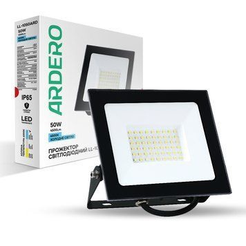 Світлодіодний прожектор Ardero LL-1050ARD 50Вт 6500K чорний A-80018 фото