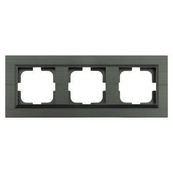Рамка 3-на QUANTUM сірий магніт Ovivo Electric 405-310000-227 фото