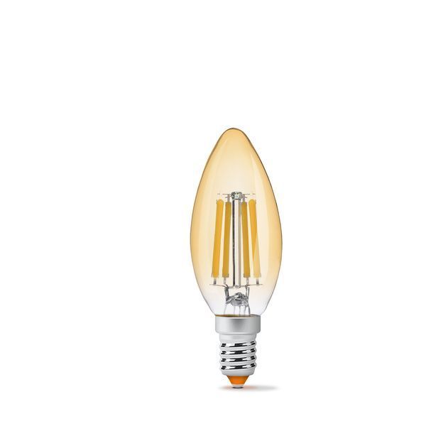 LED лампа VIDEX Filament C37FA 6W E14 2200K бронза 25795 фото