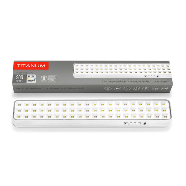 LED світильник аварійний TITANUM 60 LED 6500K 27385_T фото