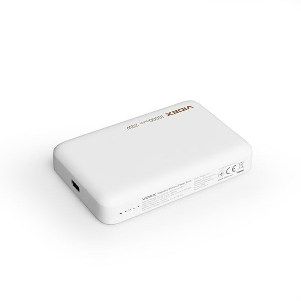 Повербанк с беспроводной зарядкой 10000mAh VIDEX VPB-331 PD20W White 28294 фото