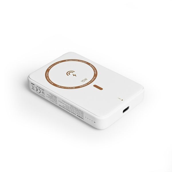 Повербанк с беспроводной зарядкой 10000mAh VIDEX VPB-331 PD20W White 28294 фото