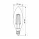 LED лампа VIDEX Filament C37FA 6W E14 2200K бронза 25795 фото 3