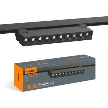 LED світильник трековий VIDEX TR06 15W 4100K 220V чорний 28197 фото