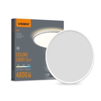 LED світильник з декоративною підсвіткою VIDEX DL5R 44W 3000K-4000K-5000K White 28618 фото