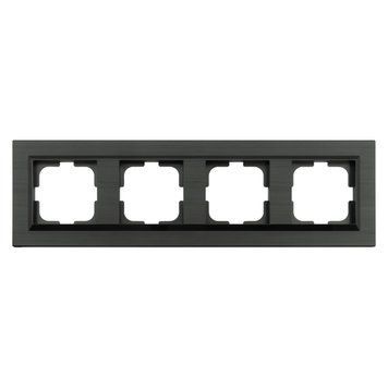 Рамка 4-на QUANTUM антрацит Ovivo Electric 405-350000-228 фото
