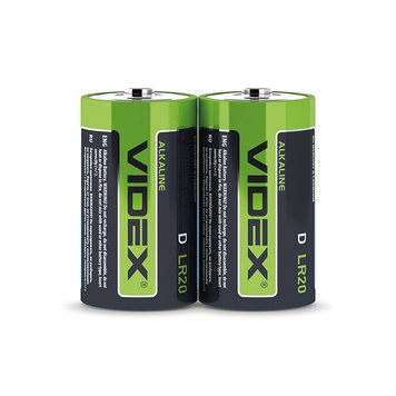 Батарейка лужна Videx LR20/D 2шт SHRINK LR2O/D 2pcs S фото