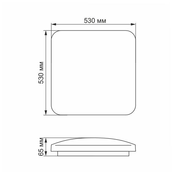 LED світильник функціональний квадратний VIDEX 72W 2800-6000K 25832 фото