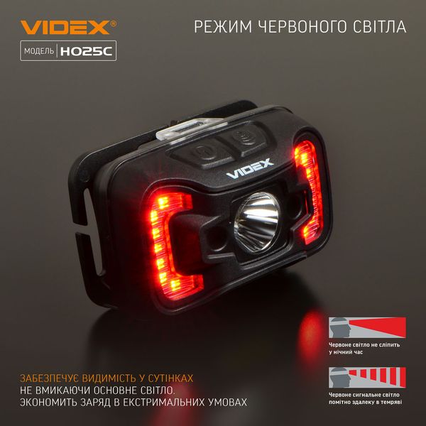 Фонарик налобный светодиодный VIDEX VLF-H025C 310Lm 5000K VLF-H025C фото