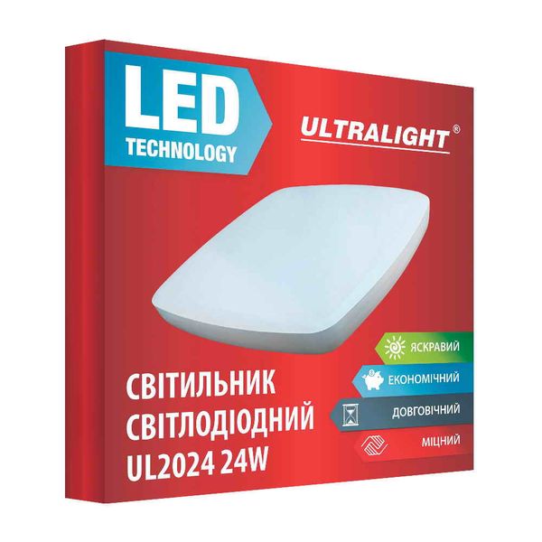Світильник світлодіодний стельовий "таблетка" Ultralight UL 2024 24Вт 49421 фото