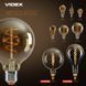 LED лампа VIDEX Filament G200FASD 8W E27 2200K дімерна бронза 26225 фото 4