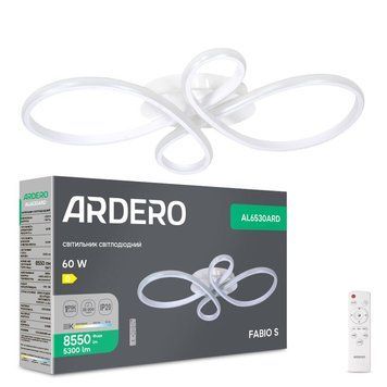 Світлодіодна люстра Ardero AL6530ARD FABIO S 60Вт білий A-80495 фото