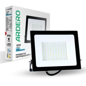 Світлодіодний прожектор Ardero LL-1100ARD 100Вт 6500K чорний A-80019 фото
