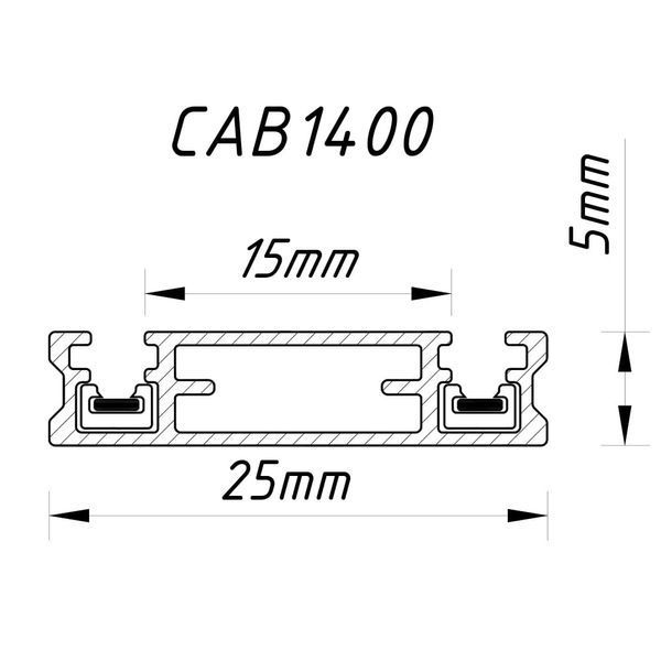 Шинопровід Ardero CAB1400 ULTRA чорний накладний 1м A-80103 фото