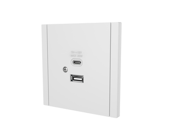 Розетка USB+ type-C біла L-TEC LT-F-79-W фото