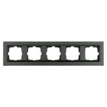 Рамка 5-на QUANTUM антрацит Ovivo Electric 405-350000-250 фото