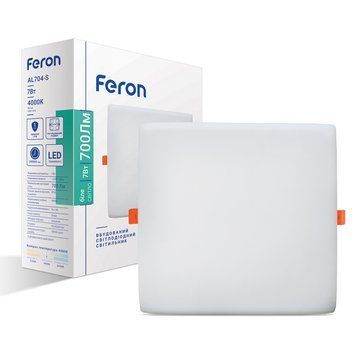 Світлодіодний вбудований світильник Feron AL704-S 7Вт 4000K білий F-01775 фото