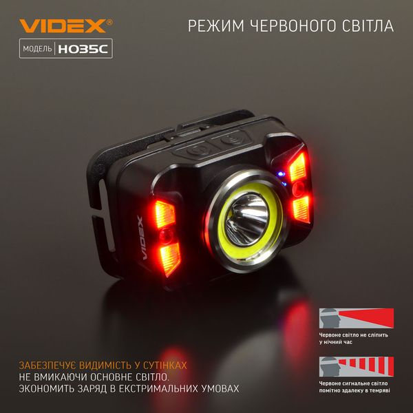 Фонарик налобный светодиодный VIDEX VLF-H035C 410Lm 5000K VLF-H035C фото