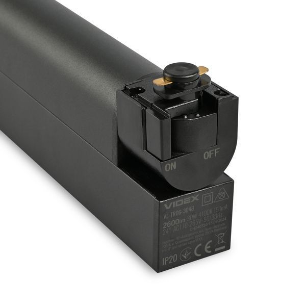 LED світильник трековий VIDEX TR06 30W 4100K 220V чорний 28198 фото