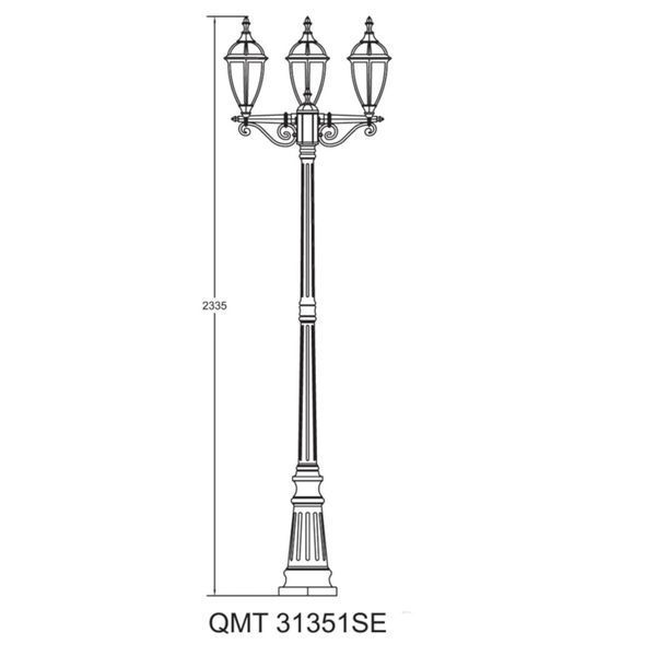 Светильник уличный столб Lusterlicht QMT 31351SE California I антич/бронза Е27 46304 фото