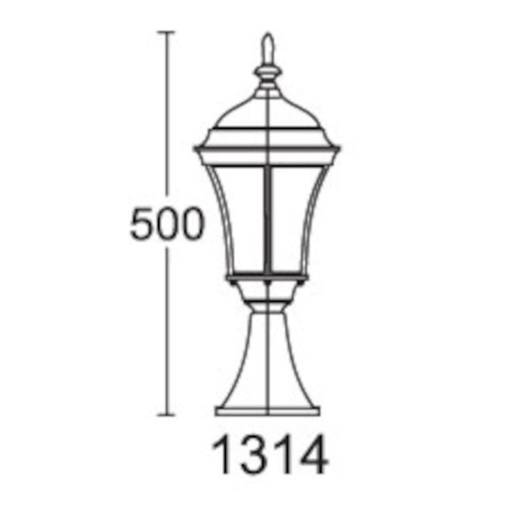 Светильник уличный столбик низкий Lusterlicht Dallas I 1314 Е27 9211 фото