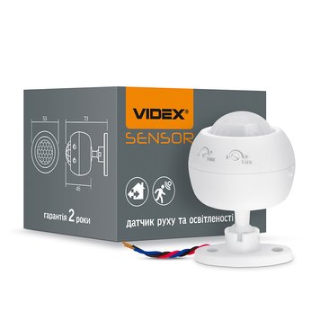 Датчик движения и освещенности VIDEX VL-SPS27W 220V 1200W инфракрасный VL-SPS27W фото