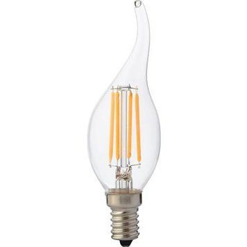 Лампа світлодіодна Filament flame - 6 6W свічка на вітрі Е14 4200К Horoz Electric 001-014-0006-030 фото