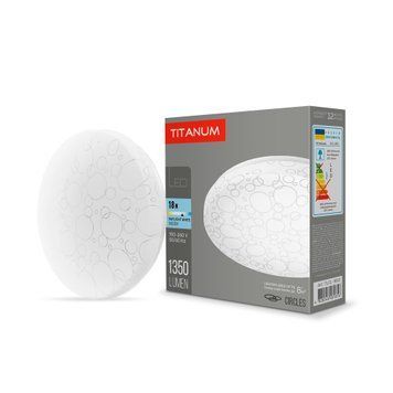 LED светильник настенно-потолочный TITANUM 18W 5000K Кольца 26692 фото