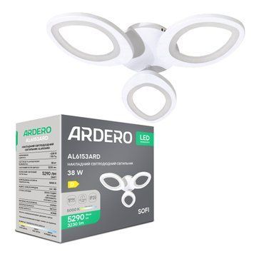 Світлодіодна люстра Ardero AL6153ARD SOFI 38Вт 5000K білий A-80083 фото